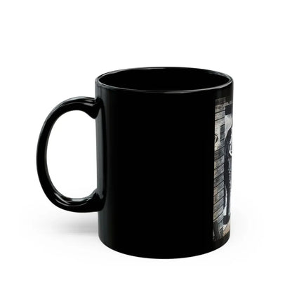 Bennie Brought a Gun, Bluebook for Men, January 1956 - Black Coffee Mug - Go Mug Yourself
