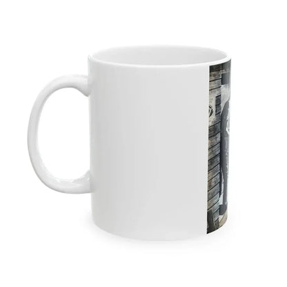 Bennie Brought a Gun, Bluebook for Men, January 1956 - White Coffee Mug - Go Mug Yourself