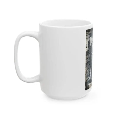 Bennie Brought a Gun, Bluebook for Men, January 1956 - White Coffee Mug - Go Mug Yourself