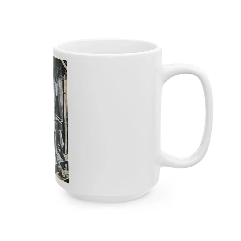 Bennie Brought a Gun, Bluebook for Men, January 1956 - White Coffee Mug - Go Mug Yourself