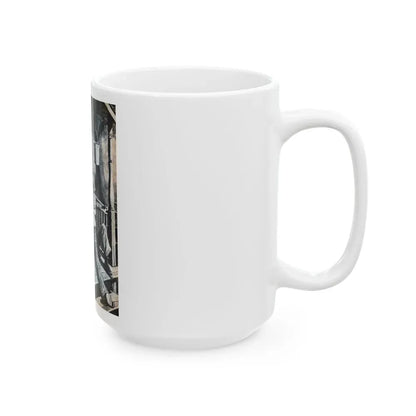 Bennie Brought a Gun, Bluebook for Men, January 1956 - White Coffee Mug - Go Mug Yourself