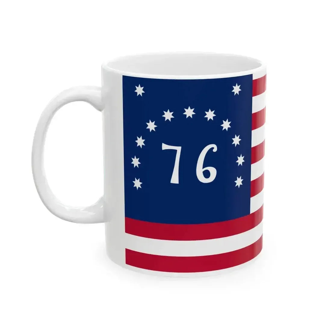 Bennington Flag (United States) White Coffee Mug - Go Mug Yourself