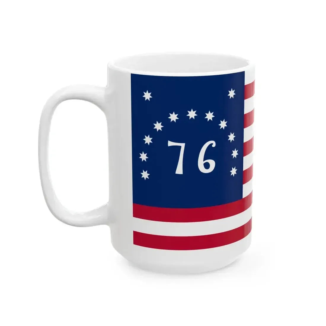 Bennington Flag (United States) White Coffee Mug - Go Mug Yourself