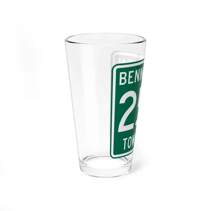 Bennington Township Route 256 Morrow County Ohio (Ohio) (Road Sign) Pint Glass 16oz - Go Mug Yourself