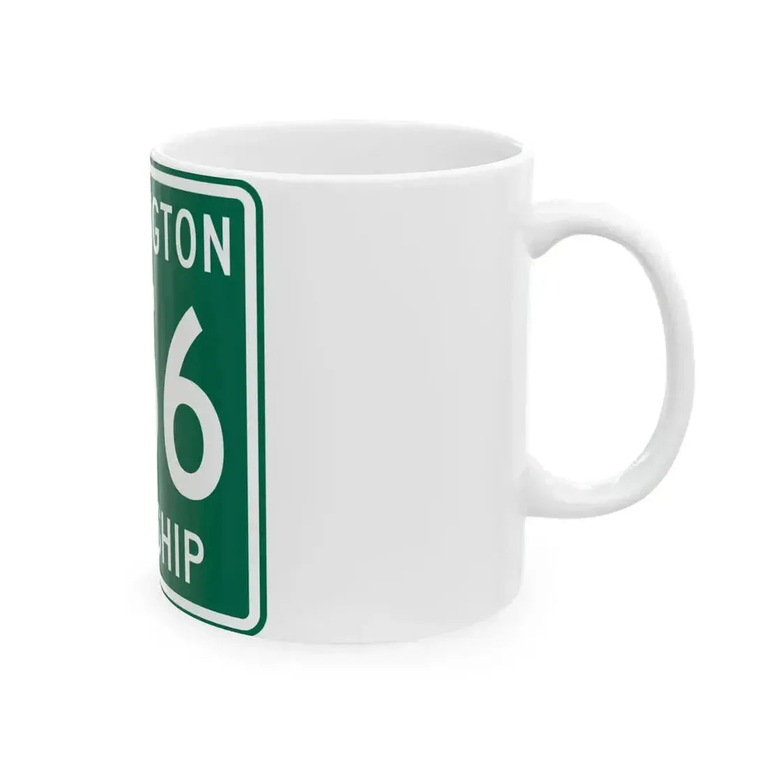 Bennington Township Route 256 Morrow County Ohio (Ohio) (Road Sign) White Coffee Mug - Go Mug Yourself