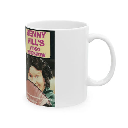 BENNY HILLS VIDEO SIDESHOW (VHS COVER) - White Coffee Mug-Go Mug Yourself