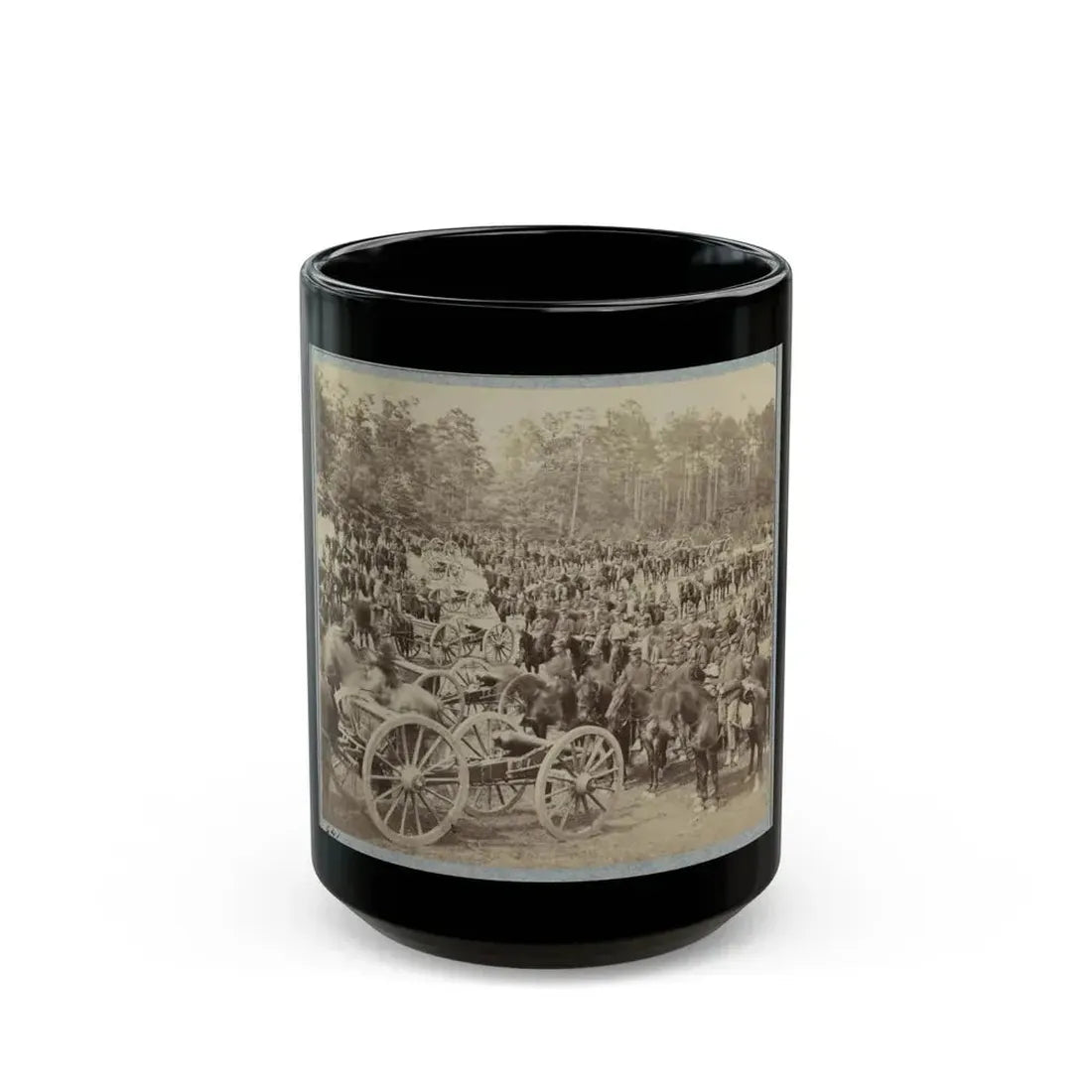 Benson's Horse Battery (M. 2d U.S. Art'y) Near Fair Oaks, Va., June 1862 (U.S. Civil War) Black Coffee Mug 15oz - Go Mug Yourself