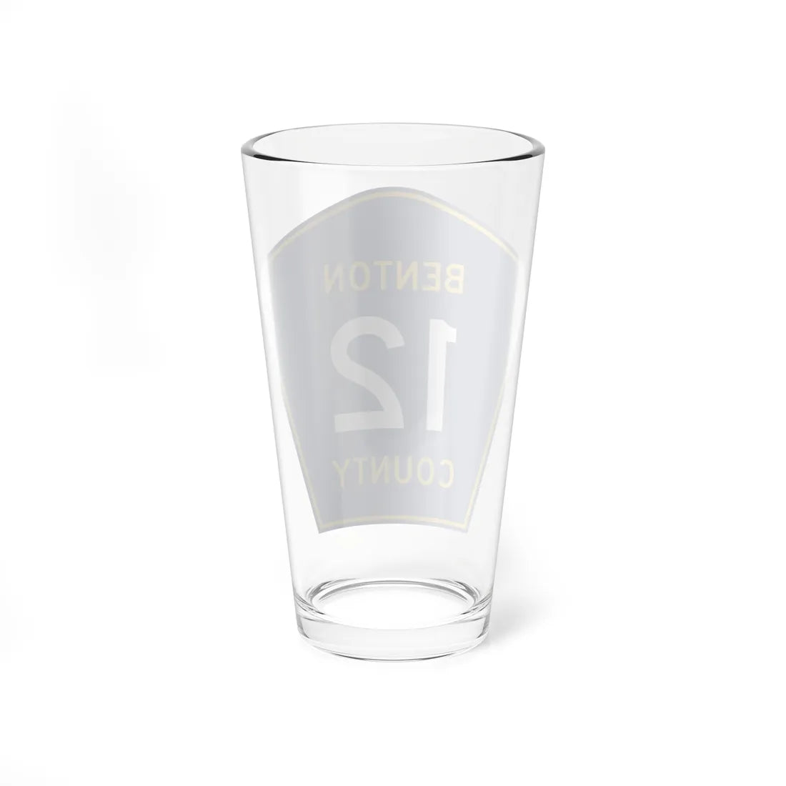 Benton County 12 MN (Minnesota) (Road Sign) Pint Glass 16oz - Go Mug Yourself