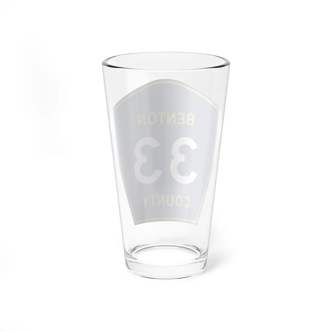 Benton County 33 (Minnesota) (Road Sign) Pint Glass 16oz - Go Mug Yourself