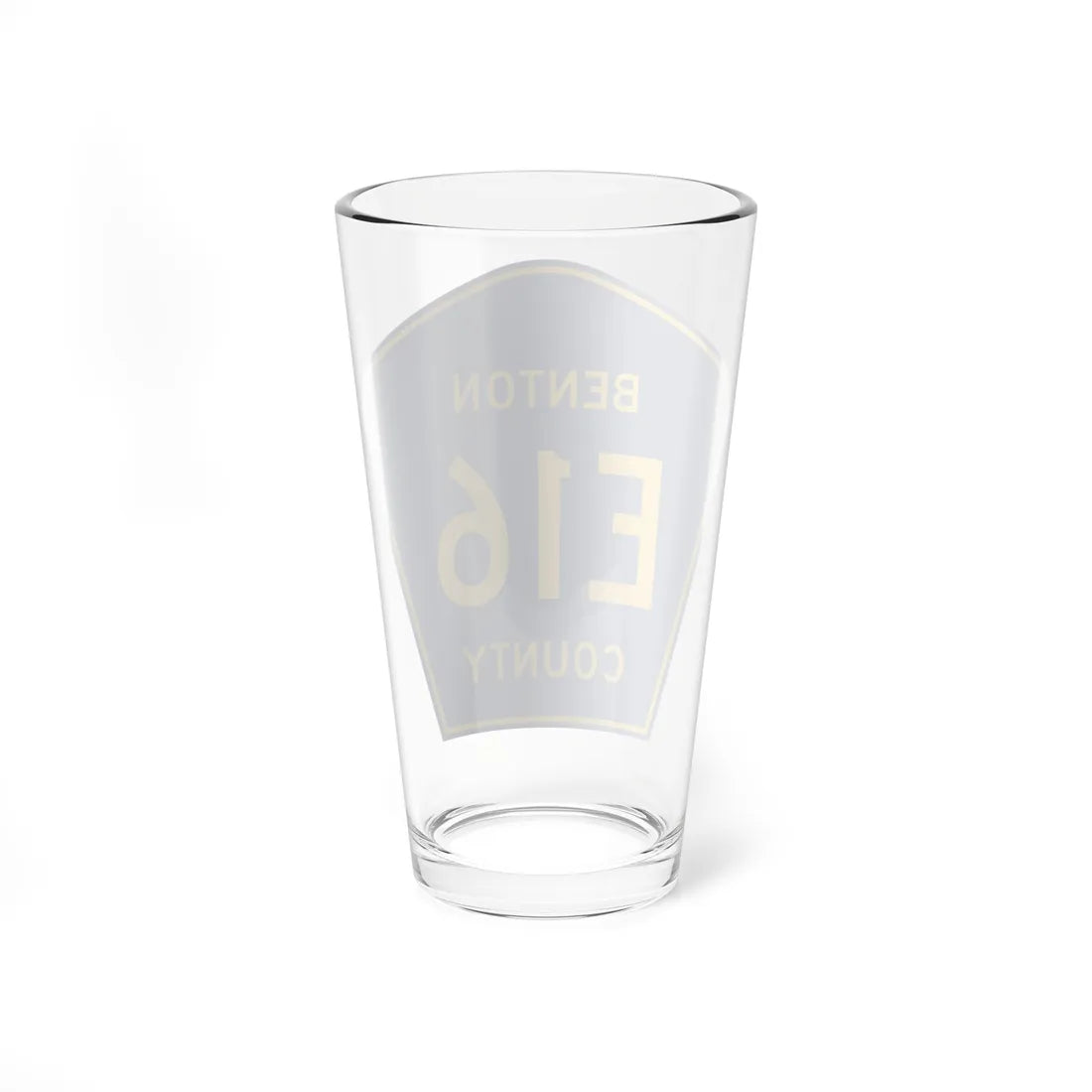 Benton County Route E16 IA (Iowa) (Road Sign) Pint Glass 16oz - Go Mug Yourself