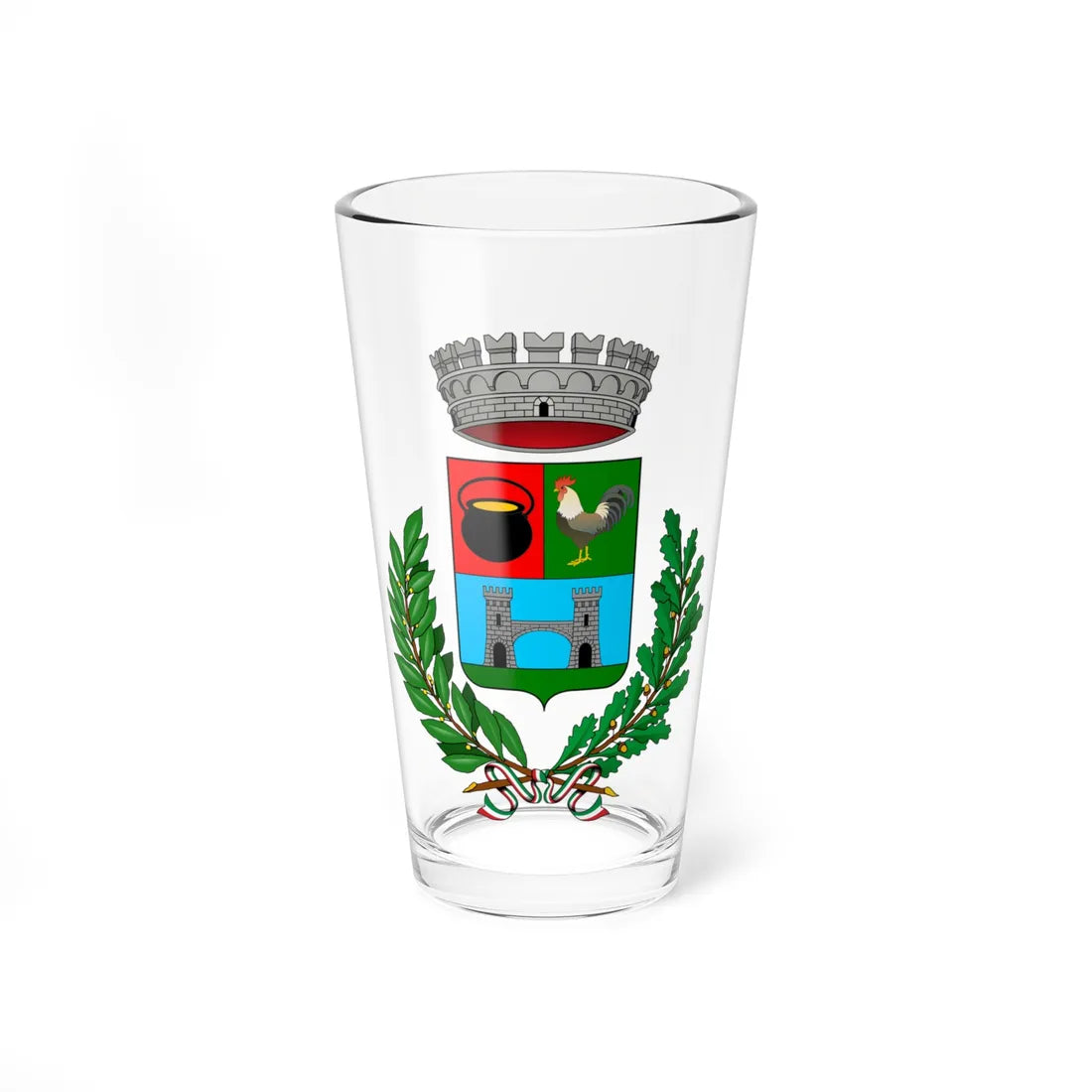 Beregazzo con Figliaro-Stemma (Italy) (Coat of Arms) Pint Glass 16oz 16oz - Go Mug Yourself