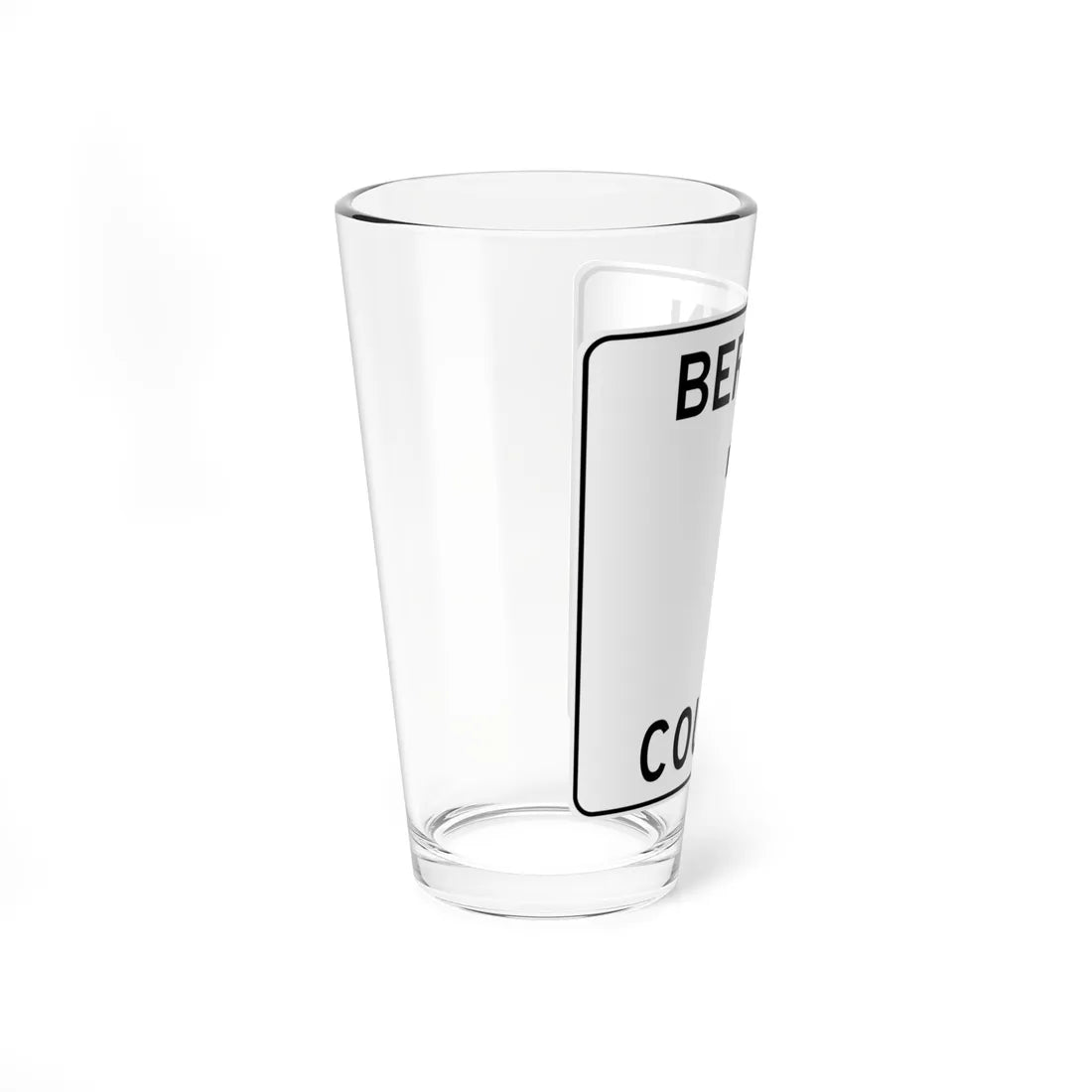 Bergen County 1 (New Jersey) (Road Sign) Pint Glass 16oz - Go Mug Yourself