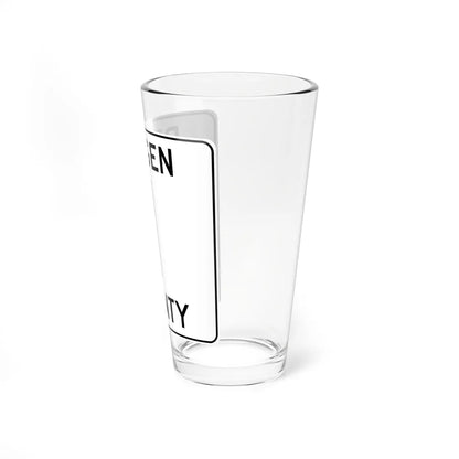 Bergen County 1 (New Jersey) (Road Sign) Pint Glass 16oz - Go Mug Yourself