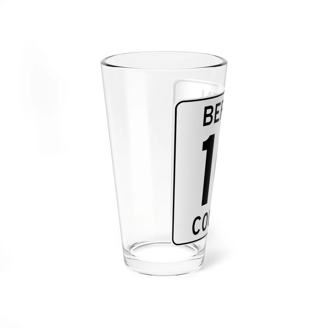 Bergen County 10 (New Jersey) (Road Sign) Pint Glass 16oz - Go Mug Yourself
