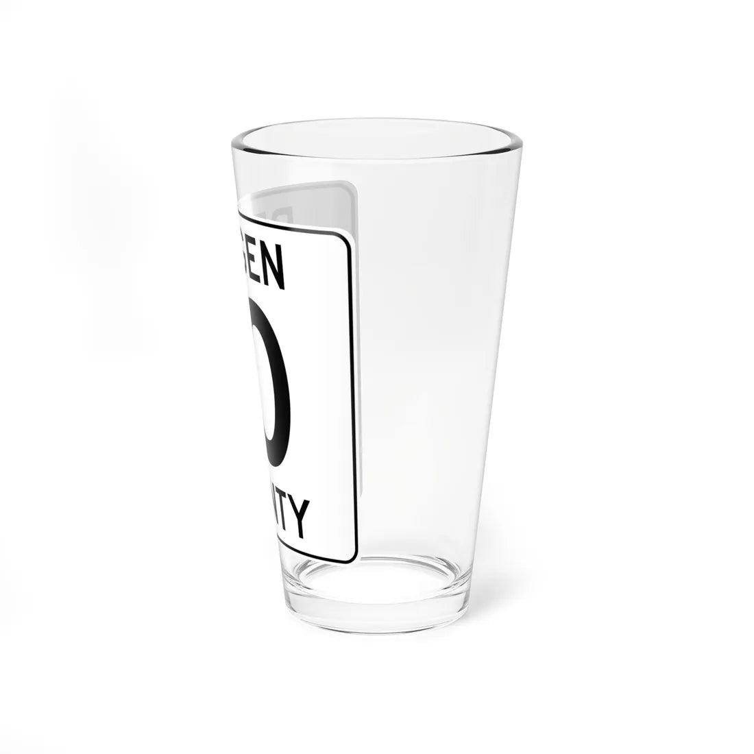 Bergen County 10 (New Jersey) (Road Sign) Pint Glass 16oz - Go Mug Yourself