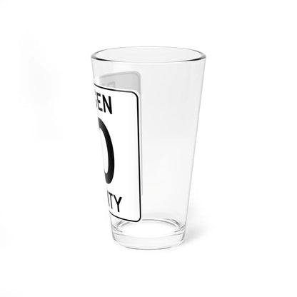 Bergen County 10 (New Jersey) (Road Sign) Pint Glass 16oz - Go Mug Yourself