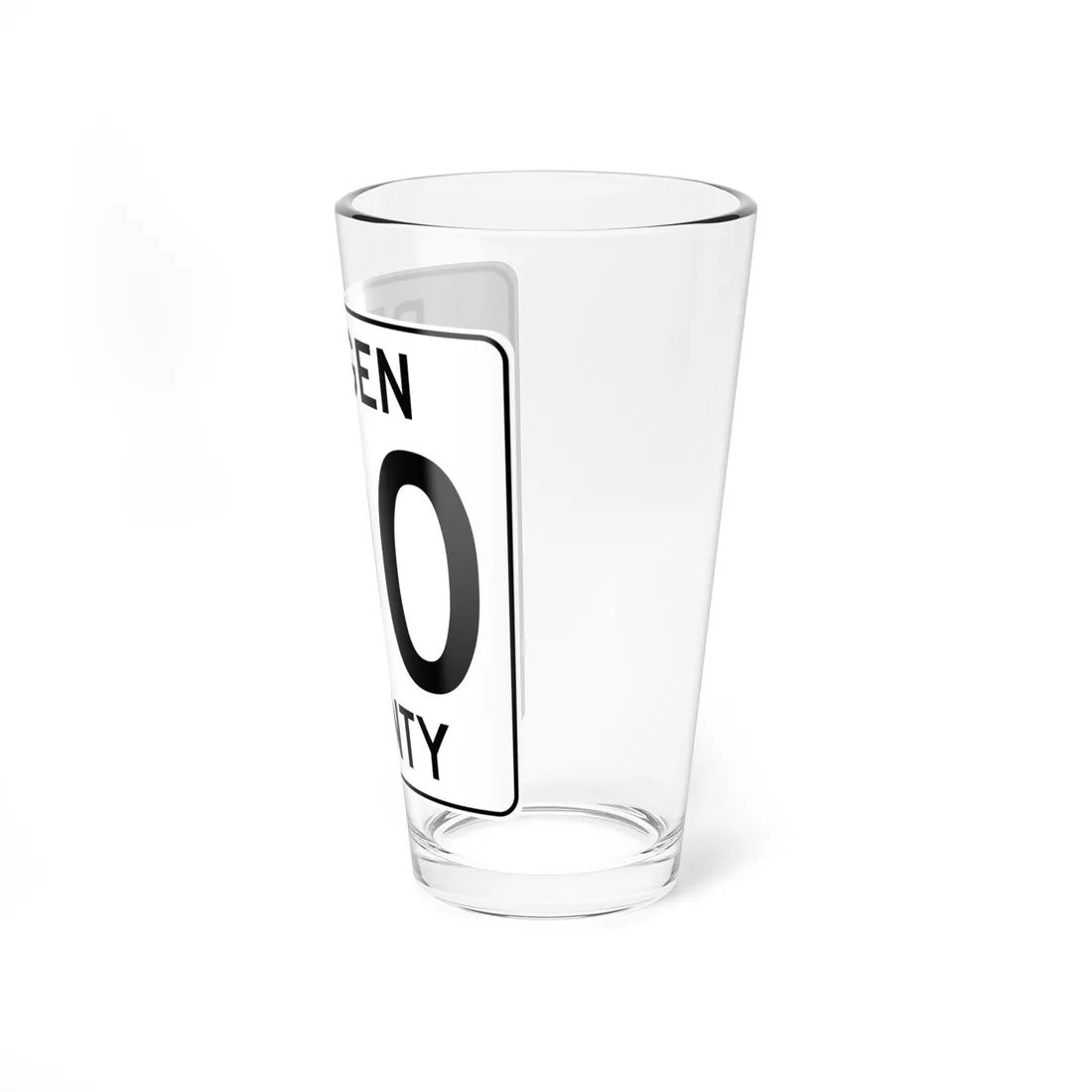 Bergen County 100 (New Jersey) (Road Sign) Pint Glass 16oz - Go Mug Yourself
