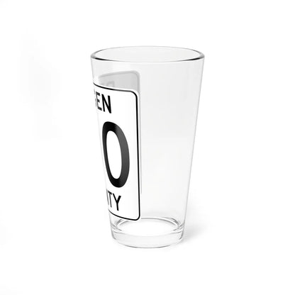 Bergen County 100 (New Jersey) (Road Sign) Pint Glass 16oz - Go Mug Yourself