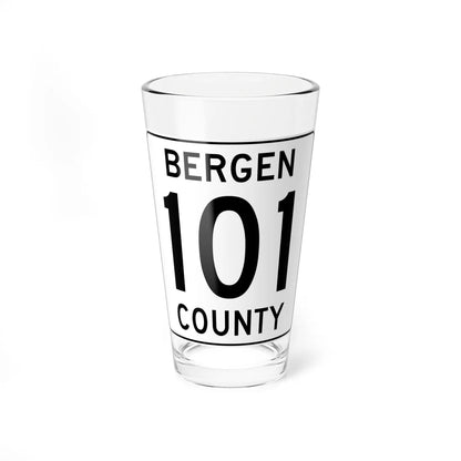 Bergen County 101 (New Jersey) (Road Sign) Pint Glass 16oz 16oz - Go Mug Yourself