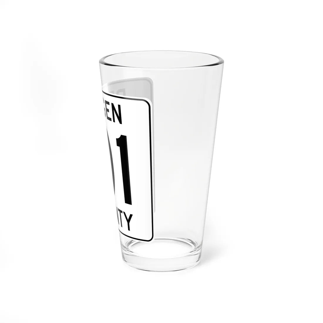 Bergen County 101 (New Jersey) (Road Sign) Pint Glass 16oz - Go Mug Yourself