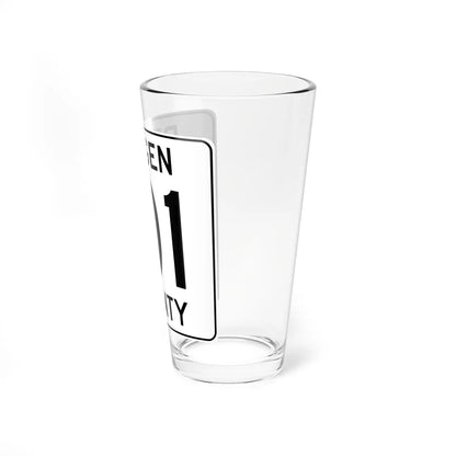 Bergen County 101 (New Jersey) (Road Sign) Pint Glass 16oz - Go Mug Yourself