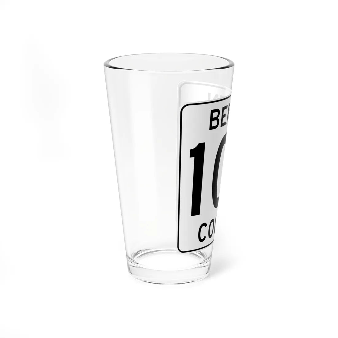 Bergen County 104 (New Jersey) (Road Sign) Pint Glass 16oz - Go Mug Yourself