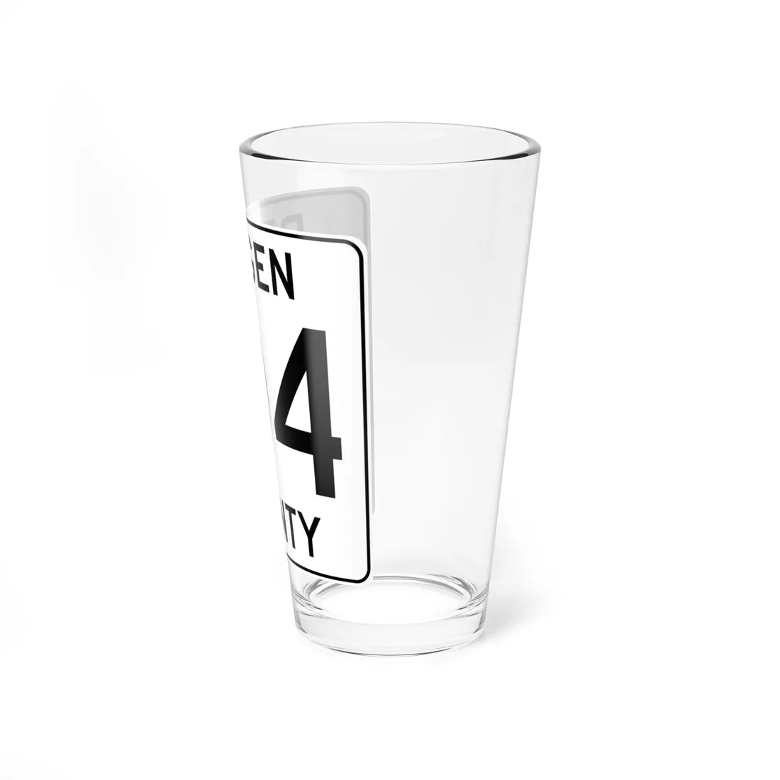 Bergen County 104 (New Jersey) (Road Sign) Pint Glass 16oz - Go Mug Yourself