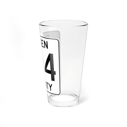 Bergen County 104 (New Jersey) (Road Sign) Pint Glass 16oz - Go Mug Yourself