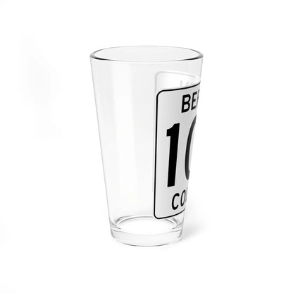 Bergen County 105 (New Jersey) (Road Sign) Pint Glass 16oz - Go Mug Yourself