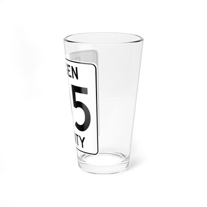 Bergen County 105 (New Jersey) (Road Sign) Pint Glass 16oz - Go Mug Yourself