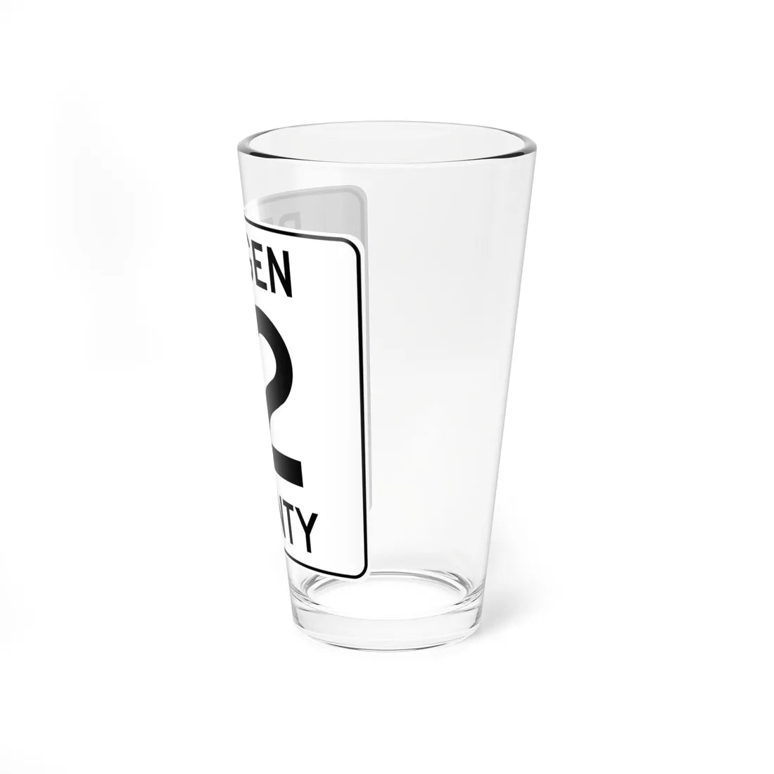 Bergen County 12 (New Jersey) (Road Sign) Pint Glass 16oz - Go Mug Yourself