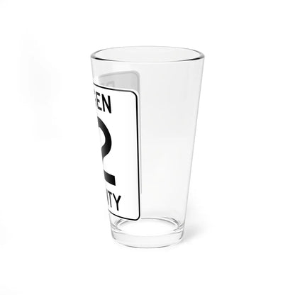 Bergen County 12 (New Jersey) (Road Sign) Pint Glass 16oz - Go Mug Yourself