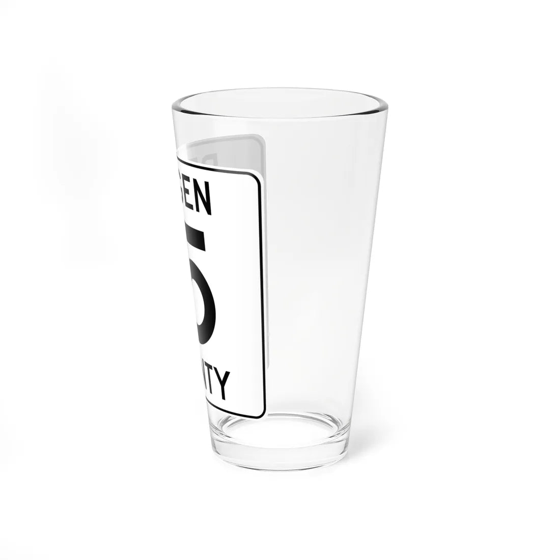 Bergen County 15 (New Jersey) (Road Sign) Pint Glass 16oz - Go Mug Yourself