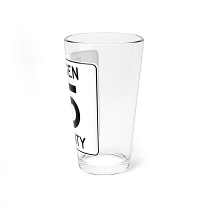 Bergen County 15 (New Jersey) (Road Sign) Pint Glass 16oz - Go Mug Yourself
