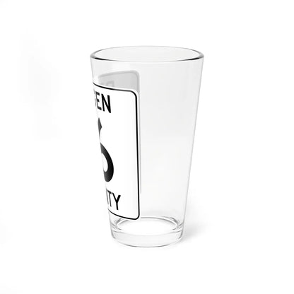 Bergen County 16 (New Jersey) (Road Sign) Pint Glass 16oz - Go Mug Yourself