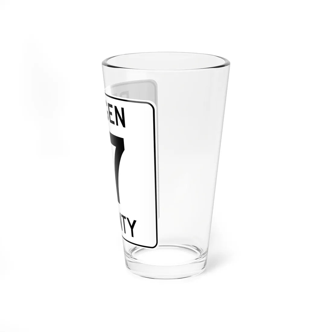 Bergen County 17 (New Jersey) (Road Sign) Pint Glass 16oz - Go Mug Yourself