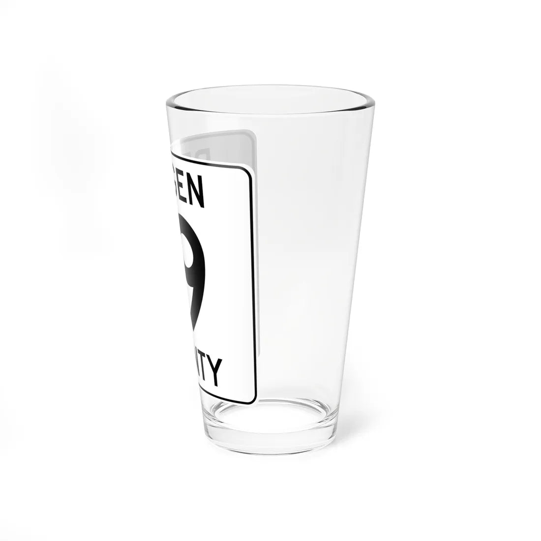 Bergen County 19 (New Jersey) (Road Sign) Pint Glass 16oz - Go Mug Yourself