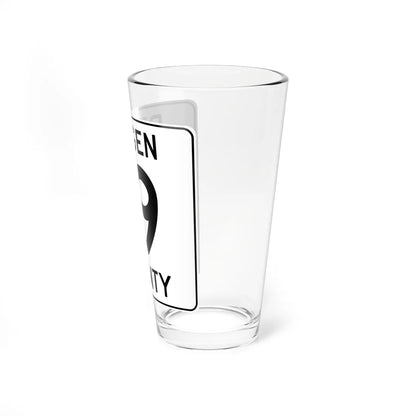 Bergen County 19 (New Jersey) (Road Sign) Pint Glass 16oz - Go Mug Yourself