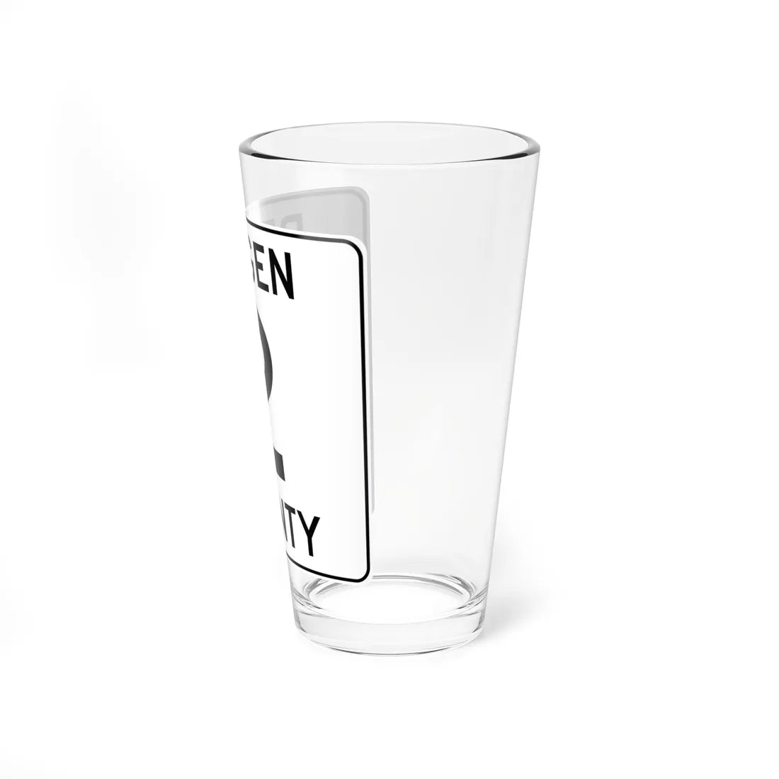 Bergen County 2 (New Jersey) (Road Sign) Pint Glass 16oz - Go Mug Yourself