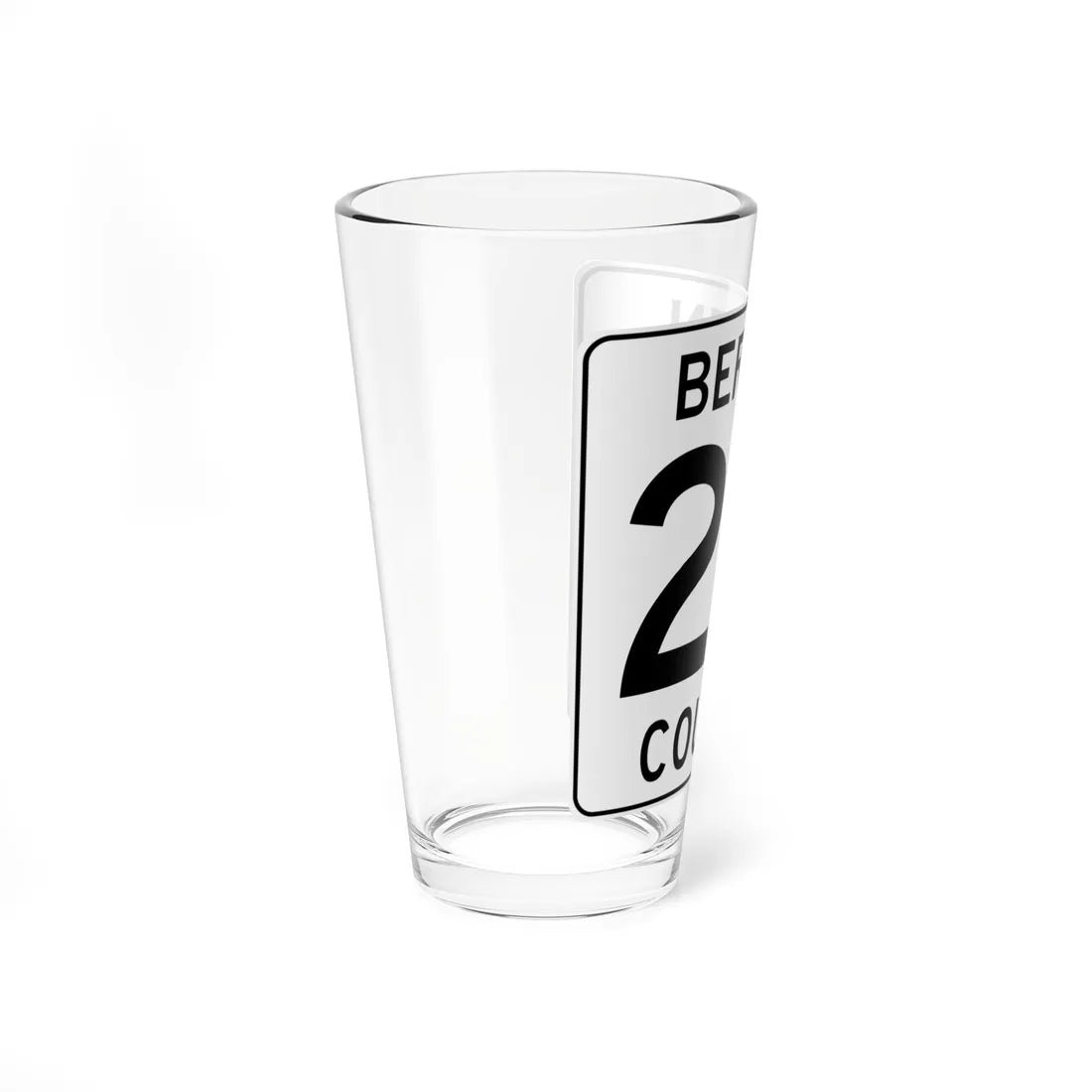 Bergen County 20 (New Jersey) (Road Sign) Pint Glass 16oz - Go Mug Yourself