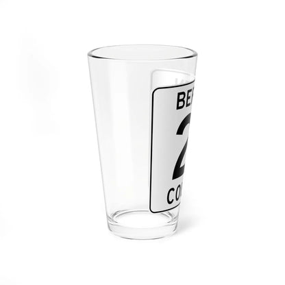 Bergen County 21 (New Jersey) (Road Sign) Pint Glass 16oz - Go Mug Yourself