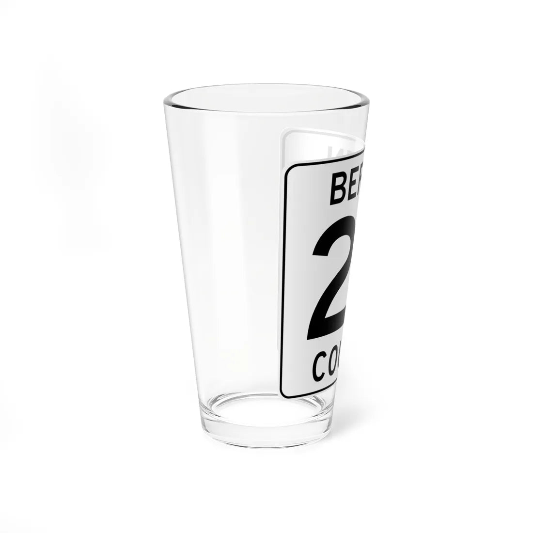 Bergen County 27 (New Jersey) (Road Sign) Pint Glass 16oz - Go Mug Yourself