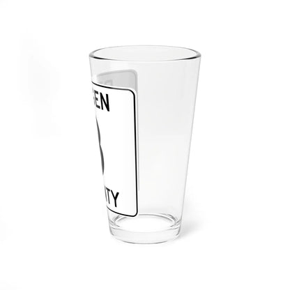 Bergen County 3 (New Jersey) (Road Sign) Pint Glass 16oz - Go Mug Yourself