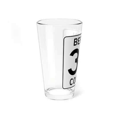 Bergen County 34 (New Jersey) (Road Sign) Pint Glass 16oz - Go Mug Yourself