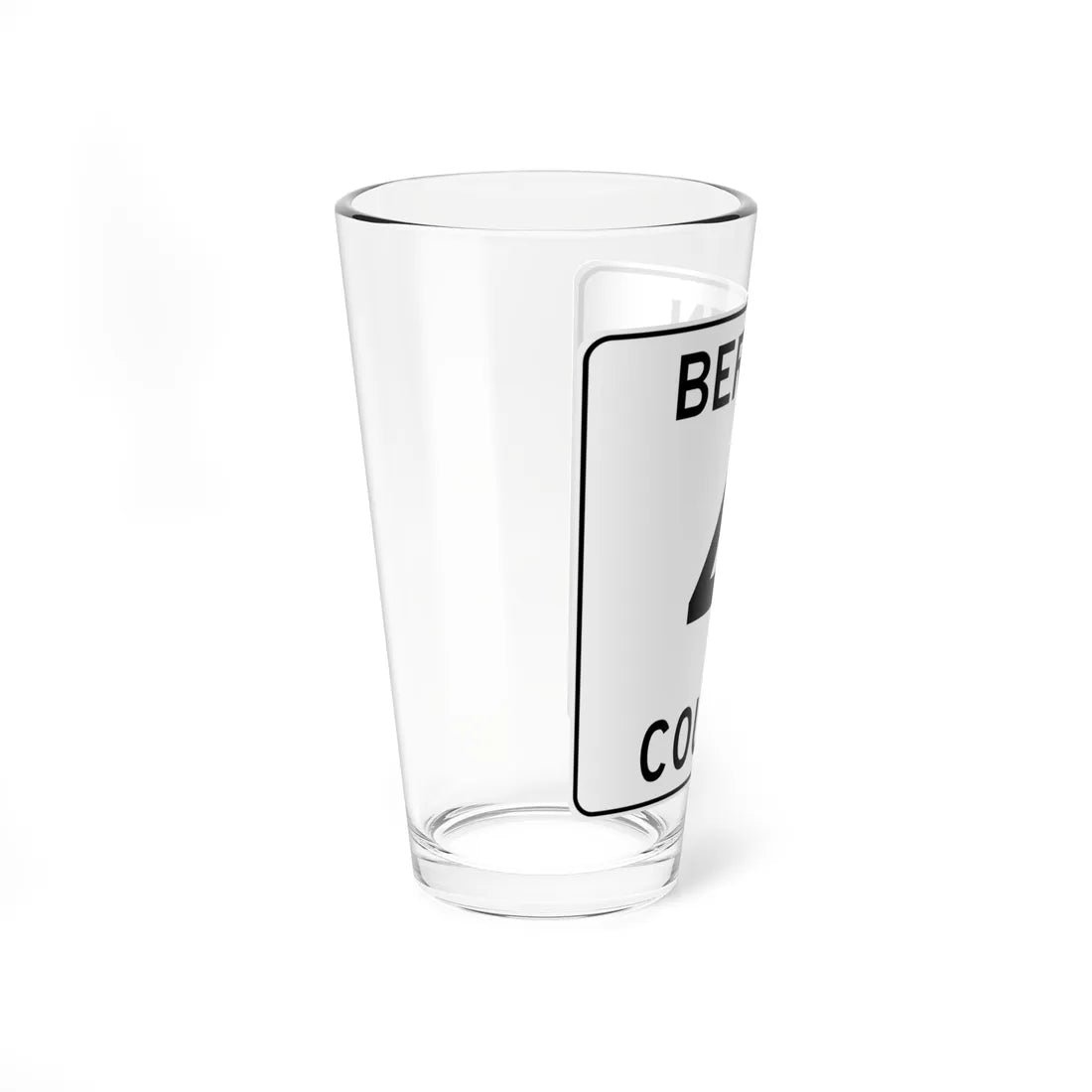 Bergen County 4 (New Jersey) (Road Sign) Pint Glass 16oz - Go Mug Yourself