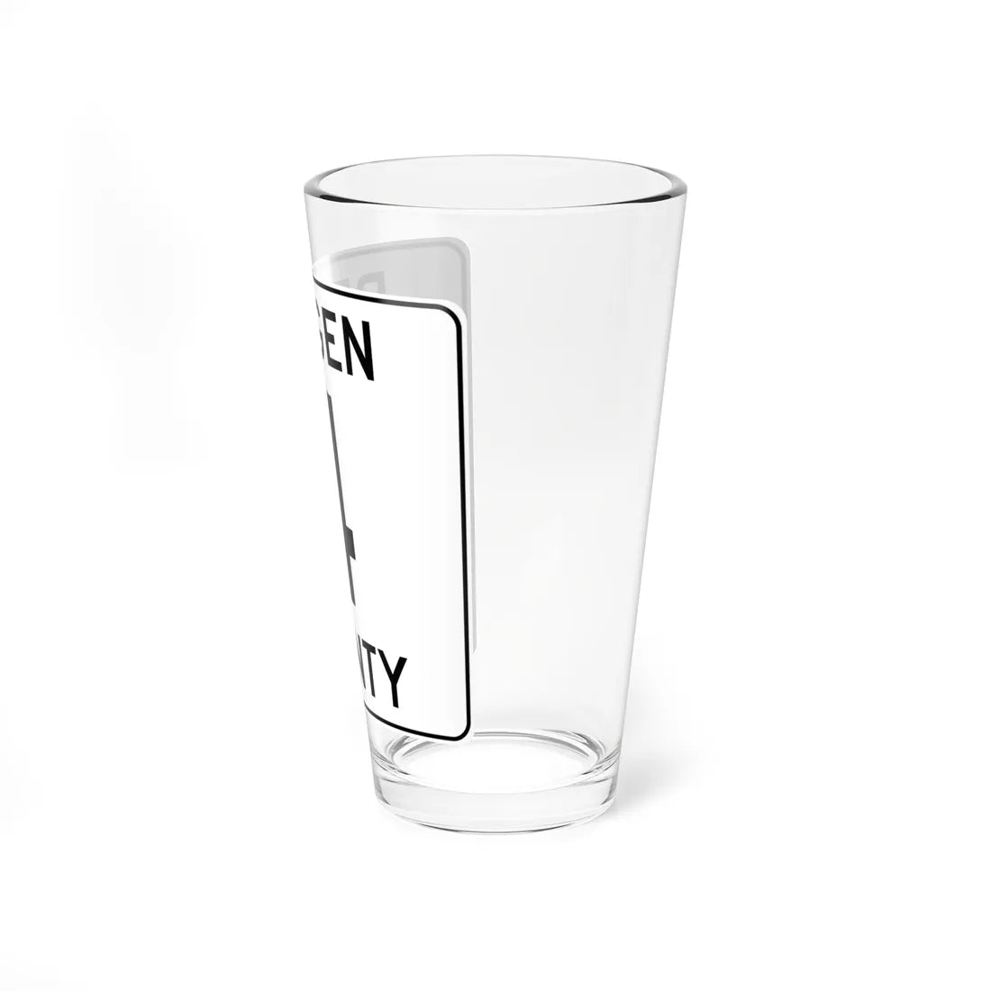 Bergen County 4 (New Jersey) (Road Sign) Pint Glass 16oz - Go Mug Yourself