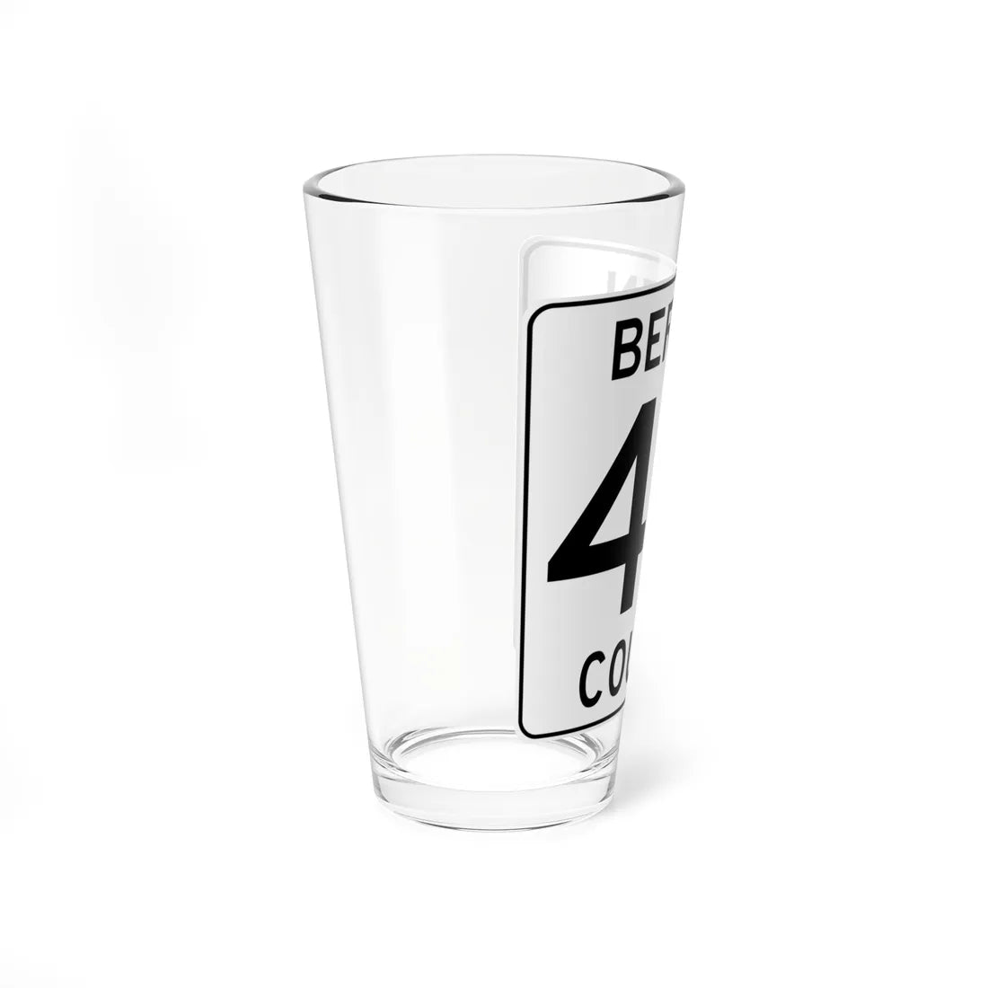 Bergen County 40 (New Jersey) (Road Sign) Pint Glass 16oz - Go Mug Yourself