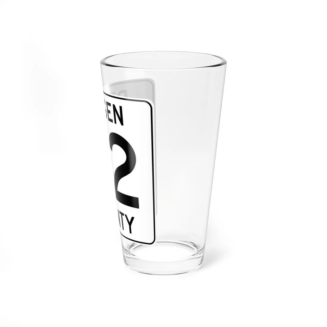 Bergen County 42 (New Jersey) (Road Sign) Pint Glass 16oz - Go Mug Yourself