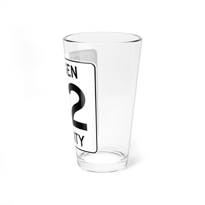 Bergen County 42 (New Jersey) (Road Sign) Pint Glass 16oz - Go Mug Yourself