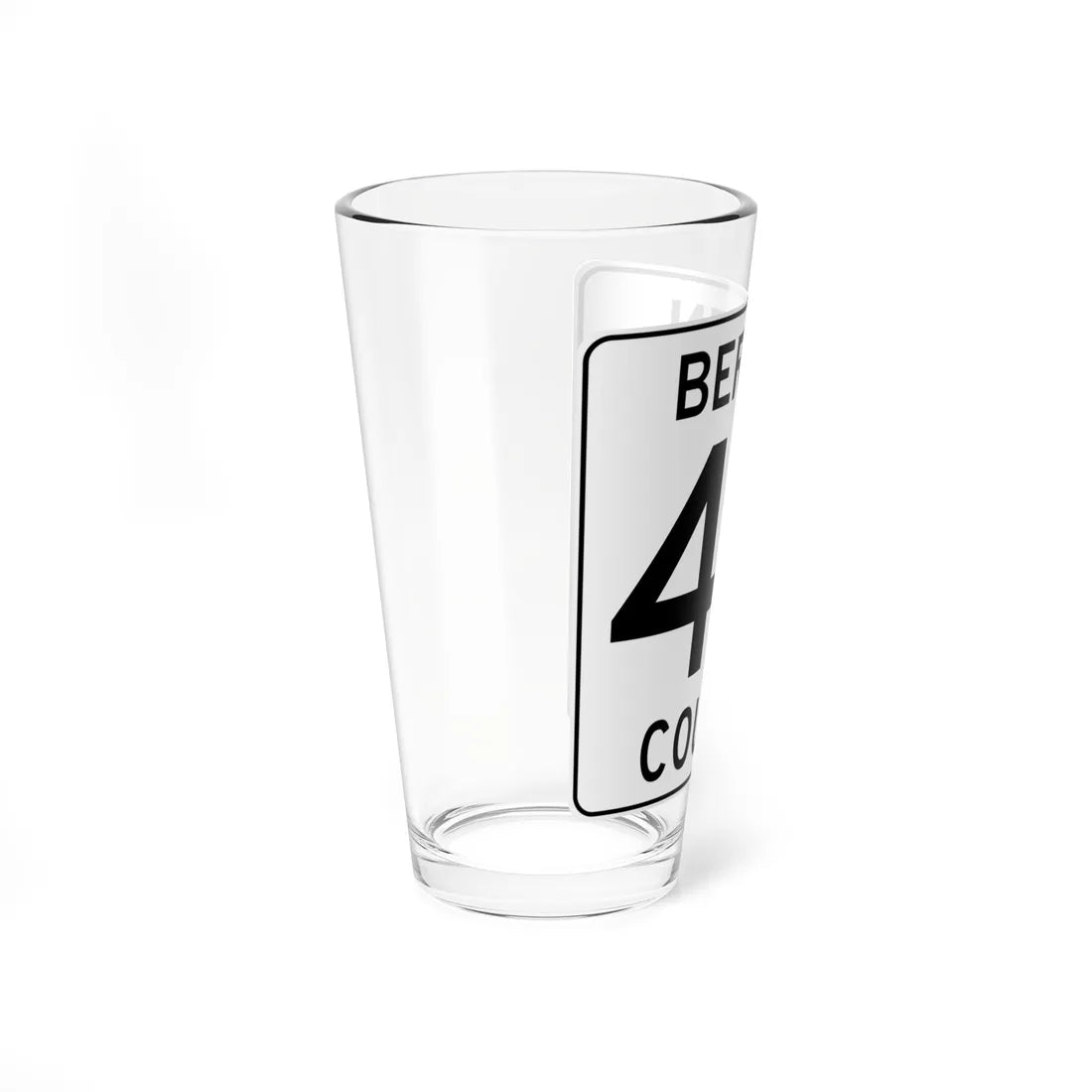 Bergen County 43 (New Jersey) (Road Sign) Pint Glass 16oz - Go Mug Yourself